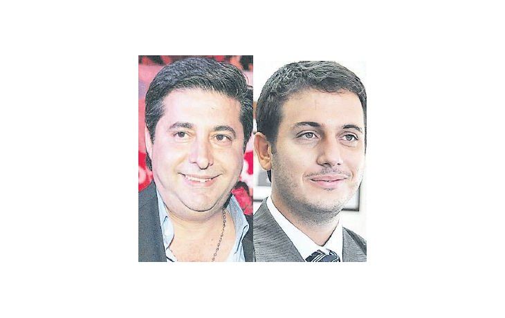 Daniel Angelici y Julián Álvarez