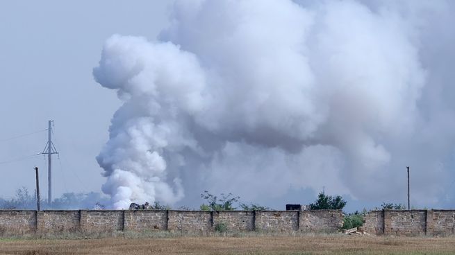 Explosión en un depósito de municiones de Rusia en Crimea.