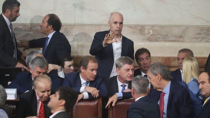 Horacio Rodríguez Larreta en el sector de los gobernadores.