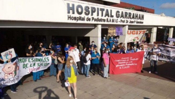 Protestas en el Hospital Garrahan.&nbsp;