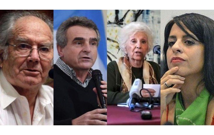 ámbito.com | Adolfo Pérez Esquivel, Estela de Carlotto, Agustín Rossi y Victoria Donda.