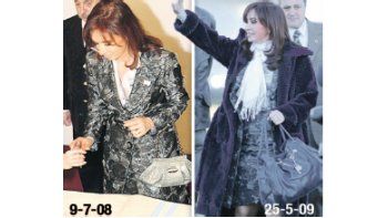 ámbito.com | Cristina de Kirchner usó el mismo conjunto de saco, falda y blusa en dos fechas patrias, pero con casi un año de diferencia.