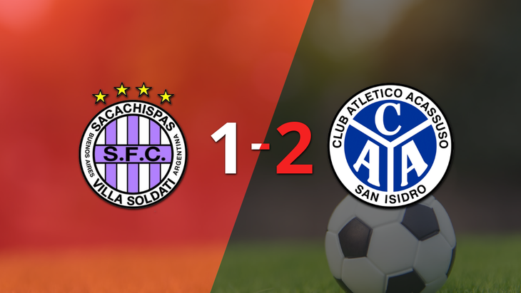 Sacachispas no logró superar la firmeza de Acassuso y cayó 2 a 1