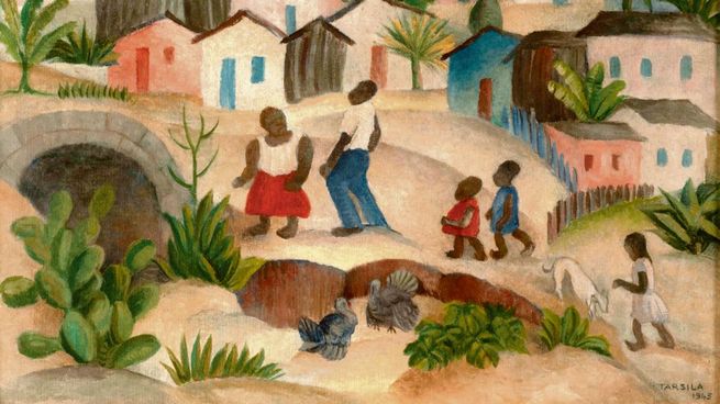 Pueblito. Obra de Tarsila do Amaral que sigue en Neuquén desde 2004.