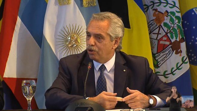 Alberto Fernández en el Centro Cultural Kirchner.&nbsp;