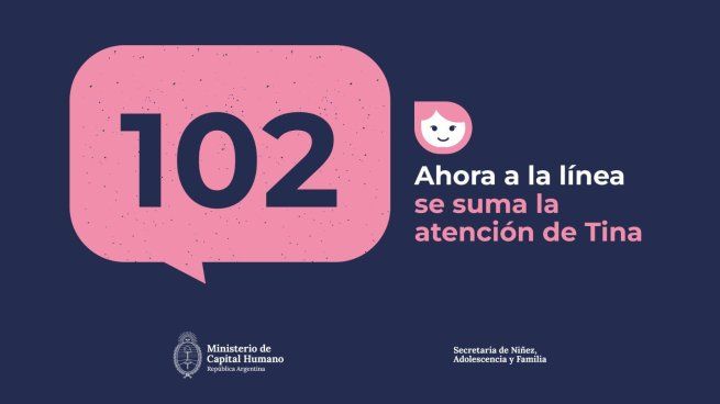 La Secretaría de Niñez, Adolescencia y Familia incorporó la Línea 102 al chatbot TINA para brindar orientación y contención en casos de violencia, abuso o vulneración de derechos de niñas, niños y adolescentes.