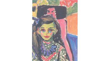 ámbito.com | «Fränzi ante una silla tallada» (1910), óleo sobre lienzo de Ernst Ludwig Kirchner.