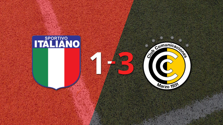 Comunicaciones dejó su marca al vencer a Sp. Italiano con un contundente 3 a 1