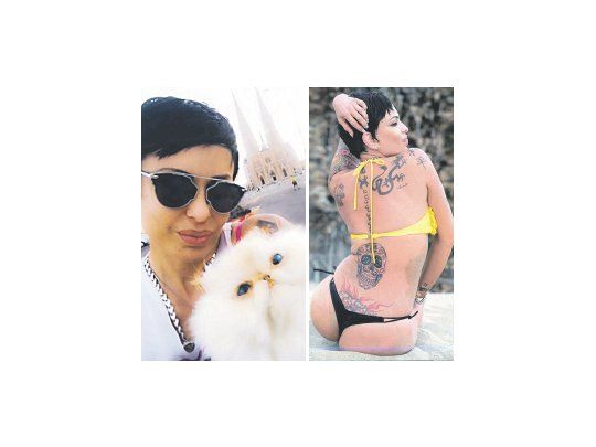 Increíble pero real. Cardone embalsamó a su gato y lo llevó a Luján. Y se tatuó una calavera en la espalda.