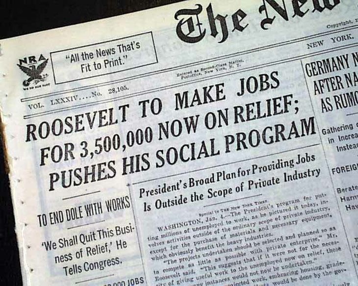 En 1935, apenas a dos años del primero y ante su agotamiento, FDR se vio forzado a lanzar un nuevo “New Deal”. Para pensar… En 1935, apenas a dos años del primero y ante su agotamiento, FDR se vio forzado a lanzar un nuevo “New Deal”. Para pensar…