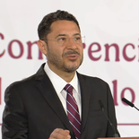 Martí Batres, titular del ISSSTE, en la Mañanera del Pueblo. Martí Batres, titular del ISSSTE, en la Mañanera del Pueblo.
