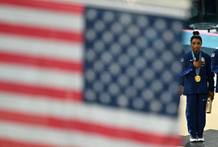 El primer paso. Biles llevó a EEUU a lo más alto de la gimnasia por equipos de París 2024. El primer paso. Biles llevó a EEUU a lo más alto de la gimnasia por equipos de París 2024.