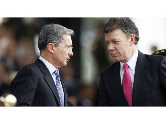 Álvaro Uribe y Juan Manuel Santos.