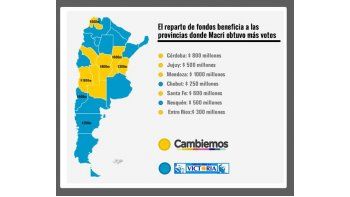 Nuevo reparto beneficia a provincias donde Macri sacó más votos en balotaje