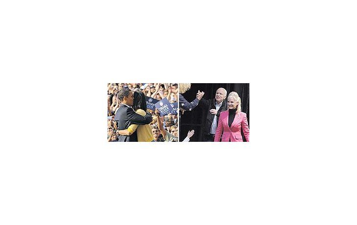 Multitudes y familia. Asípasan los candidatospresidenciales estadounidenseslas horas previas ala elección.