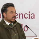 Zoé Robledo en la Mañanera de Claudia Sheinbaum. Zoé Robledo en la Mañanera de Claudia Sheinbaum.