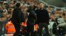 Anger. Josep Guardiola, angry with Eddie Howe, Newcastle coach. Anger. Josep Guardiola, angry with Eddie Howe, Newcastle coach.