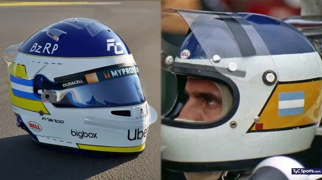 “Gracias, Lole”, expresó Colapinto al presentar el casco que llevará en México y Brasil, evocando la memoria de un ícono del automovilismo argentino.