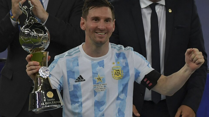 Messi explodes with happiness after winning the Copa América 2021