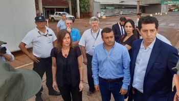 Herrera Ahuad, en la recorrida junto a&nbsp;De Pedro&nbsp;y Frederic.