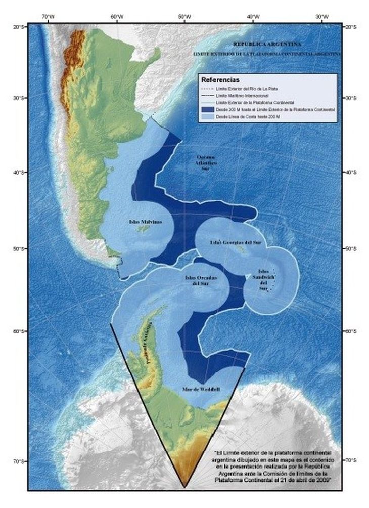 Con el nombre de Mar Argentino se conoce al sector del Océano Atlántico Sudoccidental que cubre la porción menos profunda del margen continental argentino.