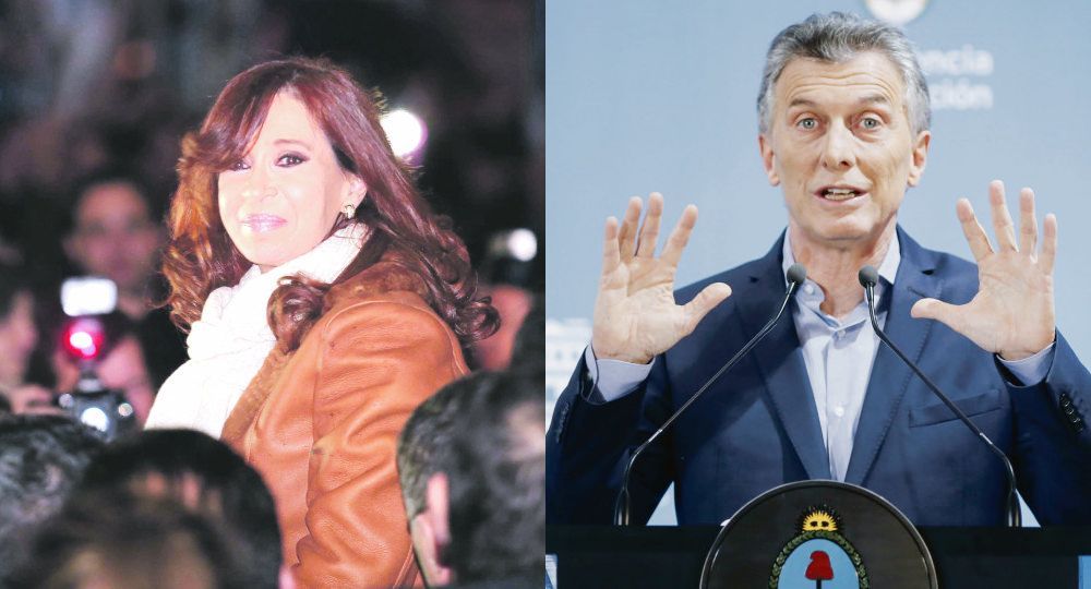 Cristina de Kirchner y Mauricio Macri.