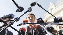 PROTAGONISTA. Favorecido por los sondeos de intención de voto, Emmanuel Macron encaró ayer en Saint-Denis el tramo final de su campaña para la elección francesa del domingo.