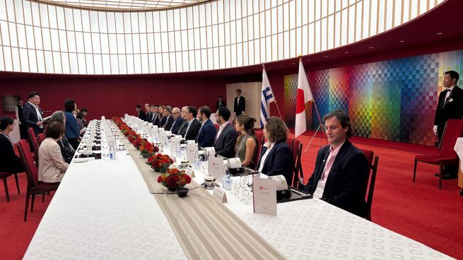 El vicepresidente de la UEU, Facundo Márquez, en uno de los eventos de Expo Osaka.