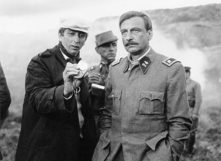 Alterio junto a Olivera en el rodaje de La Patagonia rebelde. Alterio junto a Olivera en el rodaje de La Patagonia rebelde.