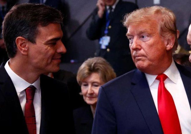 Donald Trump y Pedro Sánchez: un enfrentamiento abierto por la inversión en defenas. Donald Trump y Pedro Sánchez: un enfrentamiento abierto por la inversión en defenas.