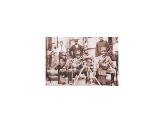 Tropas del Ejército acantonadas en enero de 1919.