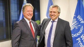 Elpresidente Alberto Fernández se reunió con el director ejecutivo del ProgramaMundial de Alimentos de Naciones Unidas, David Beasley, en la sede delorganismo que se encarga de llevar adelante el Plan Hambre Cero.