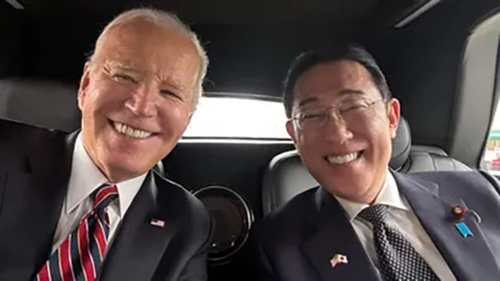 Joe Biden y Fumio Kishida, “grandes amigos”. En julio firmaron un nuevo acuerdo de cooperación militar Nipo-Norteamericano, a pesar de la oposición de los japoneses. Joe Biden y Fumio Kishida, “grandes amigos”. En julio firmaron un nuevo acuerdo de cooperación militar Nipo-Norteamericano, a pesar de la oposición de los japoneses.