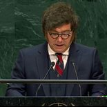 Javier Milei destacó la cuestión Malvinas en su discurso ante la Asamblea de las Naciones Unidas. Javier Milei destacó la cuestión Malvinas en su discurso ante la Asamblea de las Naciones Unidas.
