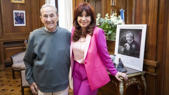 Cristina Fernández de Kirchner con Carlos Livraga.