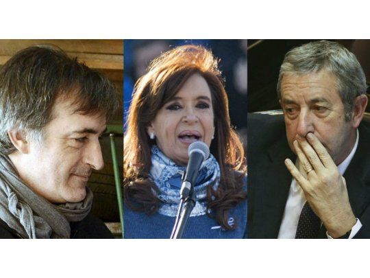 Esteban Bullrich, Cristina de Kirchner y Julio Cobos.