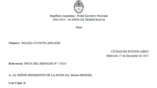 Este es el proyecto de Reforma del Estado que el Gobierno mandó al Congreso.