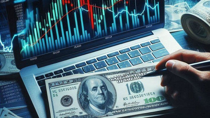 El dólar blue se encuentra en el medio del techo y el piso anotados en julio.