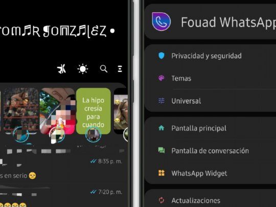 Así se ve el Fouad WhatsApp.