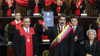 Nicolás Maduro durante su asunción.&nbsp;