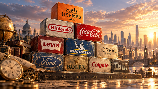 De pequeños talleres y productos artesanales a gigantes globales: diez marcas lograron superar el siglo de historia sin perder vigencia ni escala de negocio.