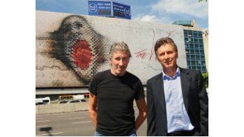 Roger Waters junto a Mauricio Macri.