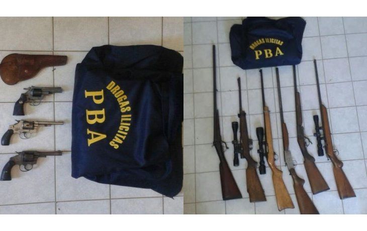 Decomisaron un arsenal en Guaminí y detuvieron a ocho personas
