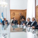 La reunión de Ignacio Torres y Claudio Vidal con funcionarios nacionales. La reunión de Ignacio Torres y Claudio Vidal con funcionarios nacionales.