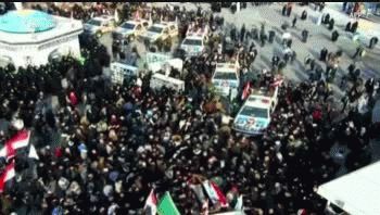 estados unidos es el diablo, grito una multitud en el funeral del general irani soleimani