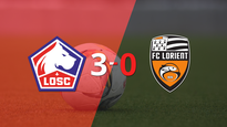 lorient fue superado facilmente y cayo 3-0 contra lille
