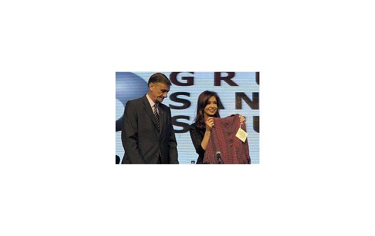 Hermes Binner y Cristina de Kirchner