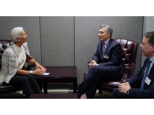 El presidente Mauricio Macri mantuvo hoy un encuentro en la sede la ONU con la directora gerente del FMI, Christine Lagarde. También participó el ministro de Hacienda, Nicolás Dujovne.