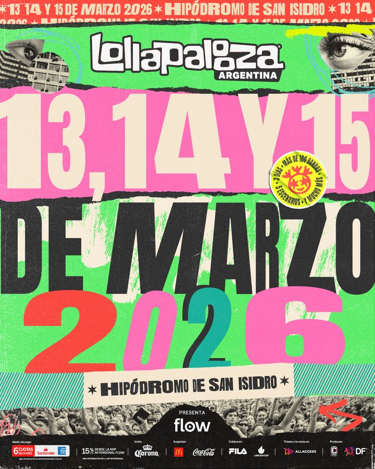 Lollapalooza Argentina confirmed the dates of its 2026 edition: how and where to buy tickets