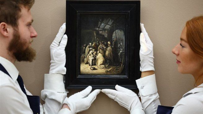A rediscovered work by Rembrandt was auctioned for almost  million
